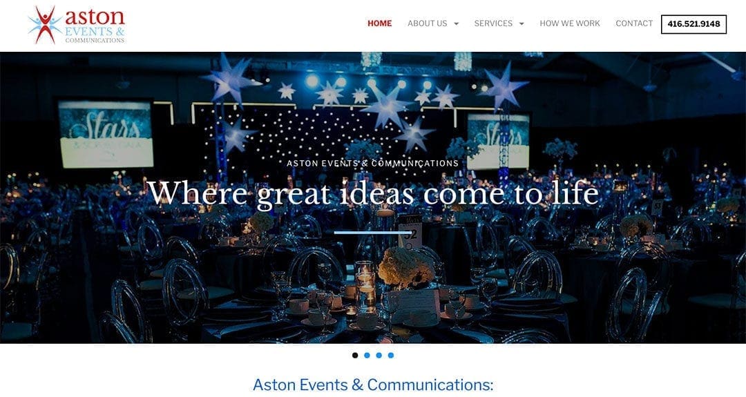 Aston Events and Communications gets a new website