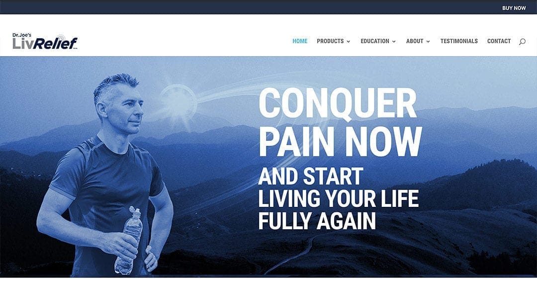 New client: LivRelief, revolutionary pain relief science