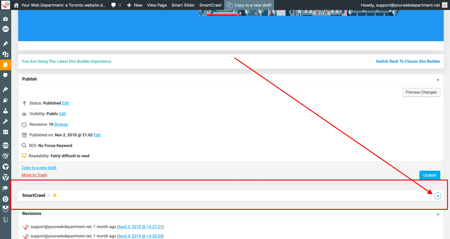 SmartCrawl section