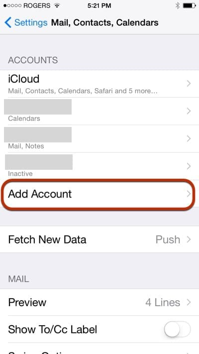 iPhone Mail Settings