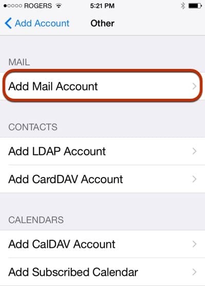 iPhone Mail Settings