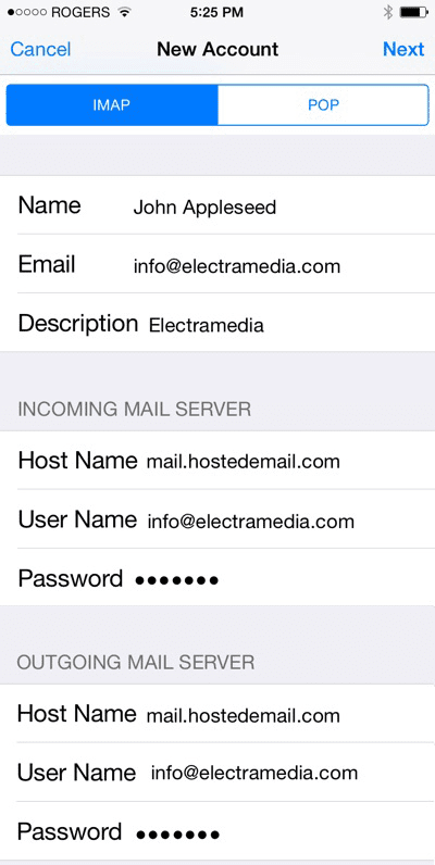 iPhone Mail Settings