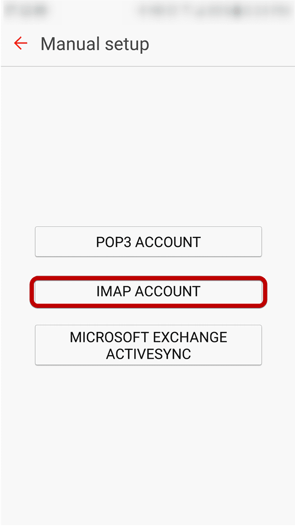 Setting up email on Android