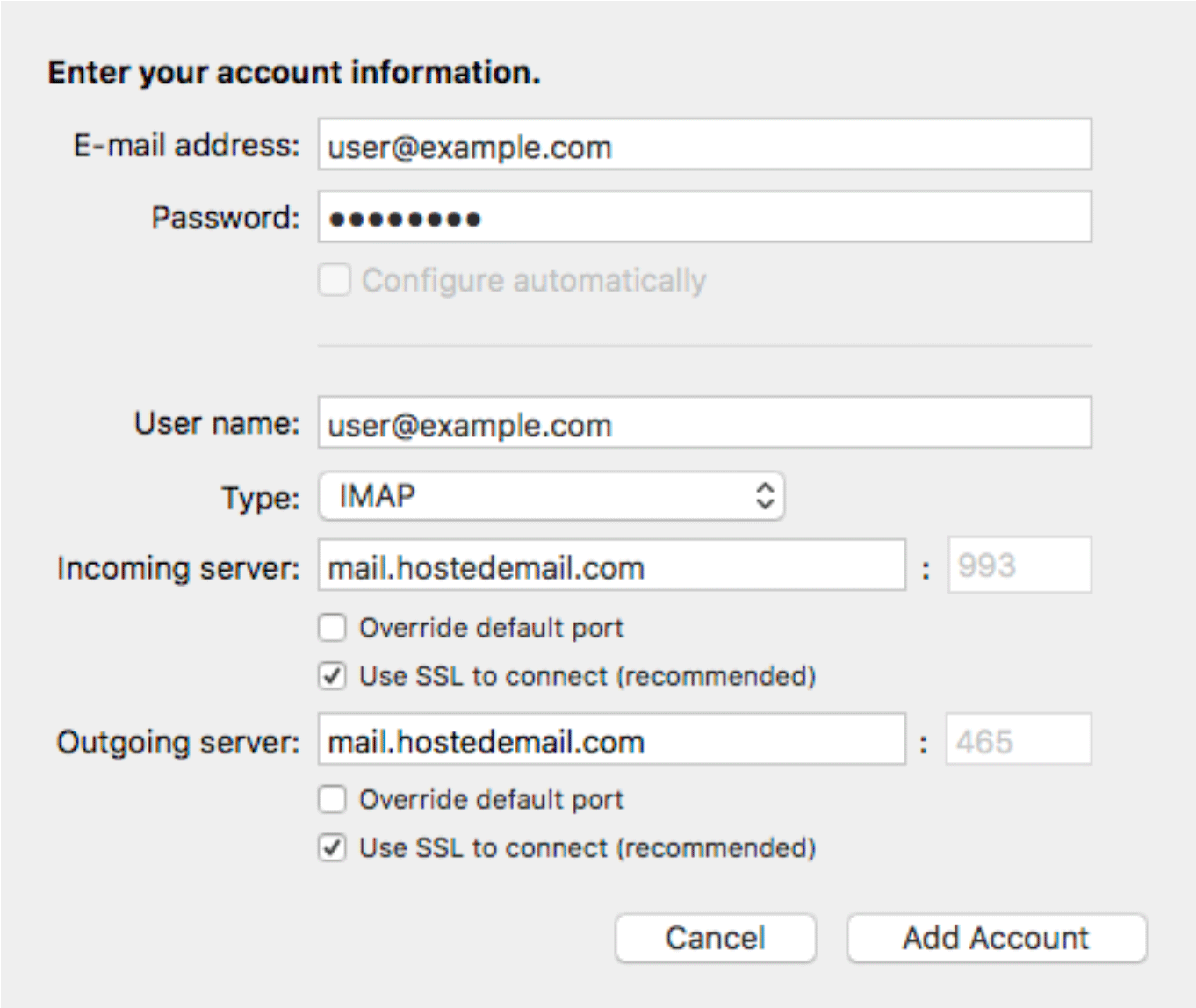 Setting up Outlook email