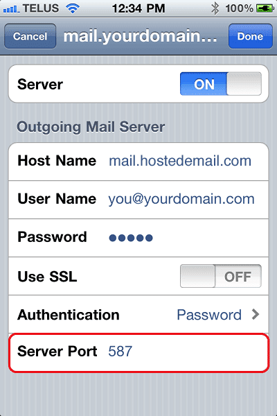 iPhone Mail Settings